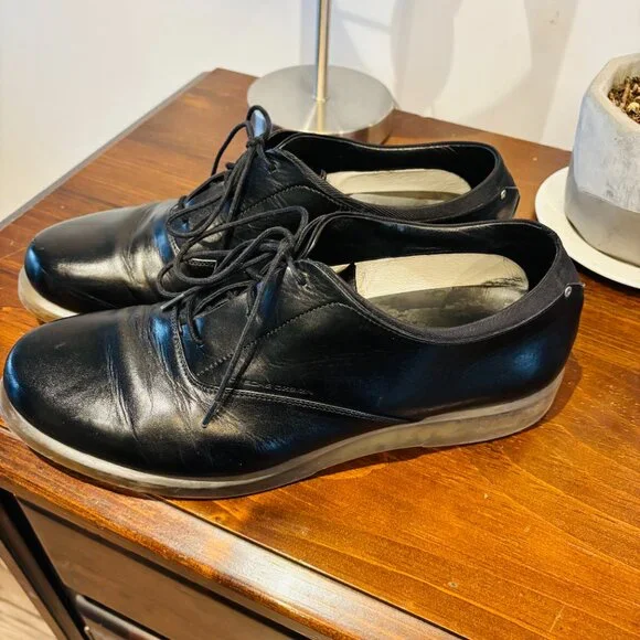 Porsche Design Shoes Black Leather US 10 Made In Italy - Picture 2 of 5